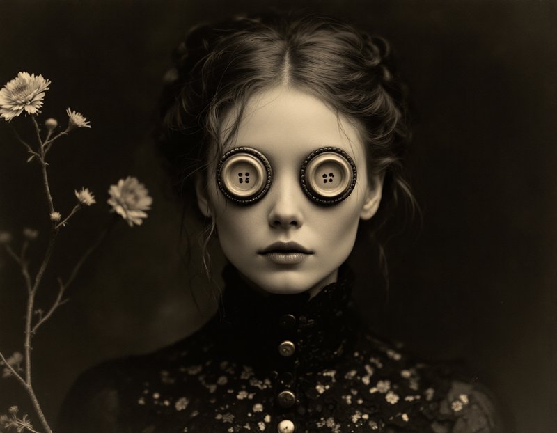 A surreal, vintage-inspired portrait featuring a y | justrob on ...