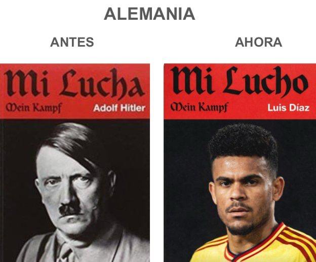 Side-by-side poster showing a vintage black-and-white portrait on the left and a modern soccer pl...