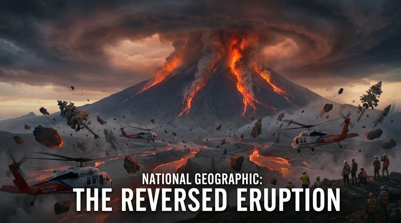 Promotional art for National Geographic: The Reversed Eruption
