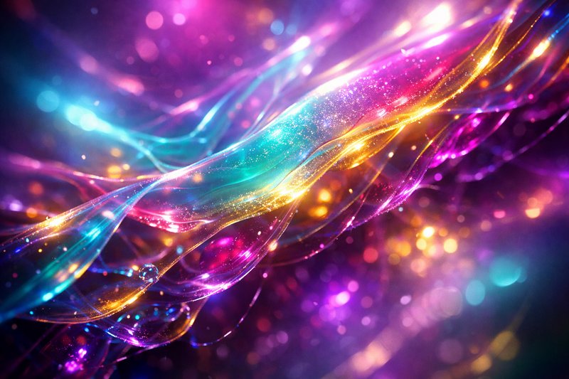 Abstract digital art featuring swirling neon ribbo | archangeltara on ...