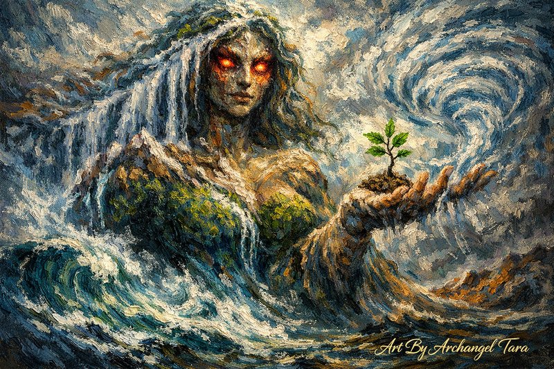 A dramatic fantasy painting of a sea goddess emerg | archangeltara on ...