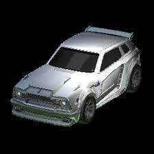 White vintage-style off-road SUV with rugged features on a black background