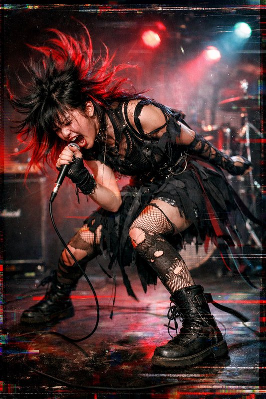 A high-energy live-metal performance featuring a f | EternaSky on ...