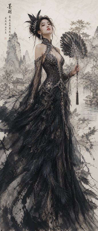 Painted Chinese Ink Stylised