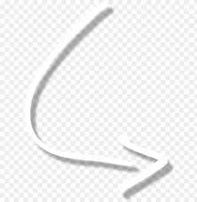 Abstract gray curved swoosh on a transparent background.