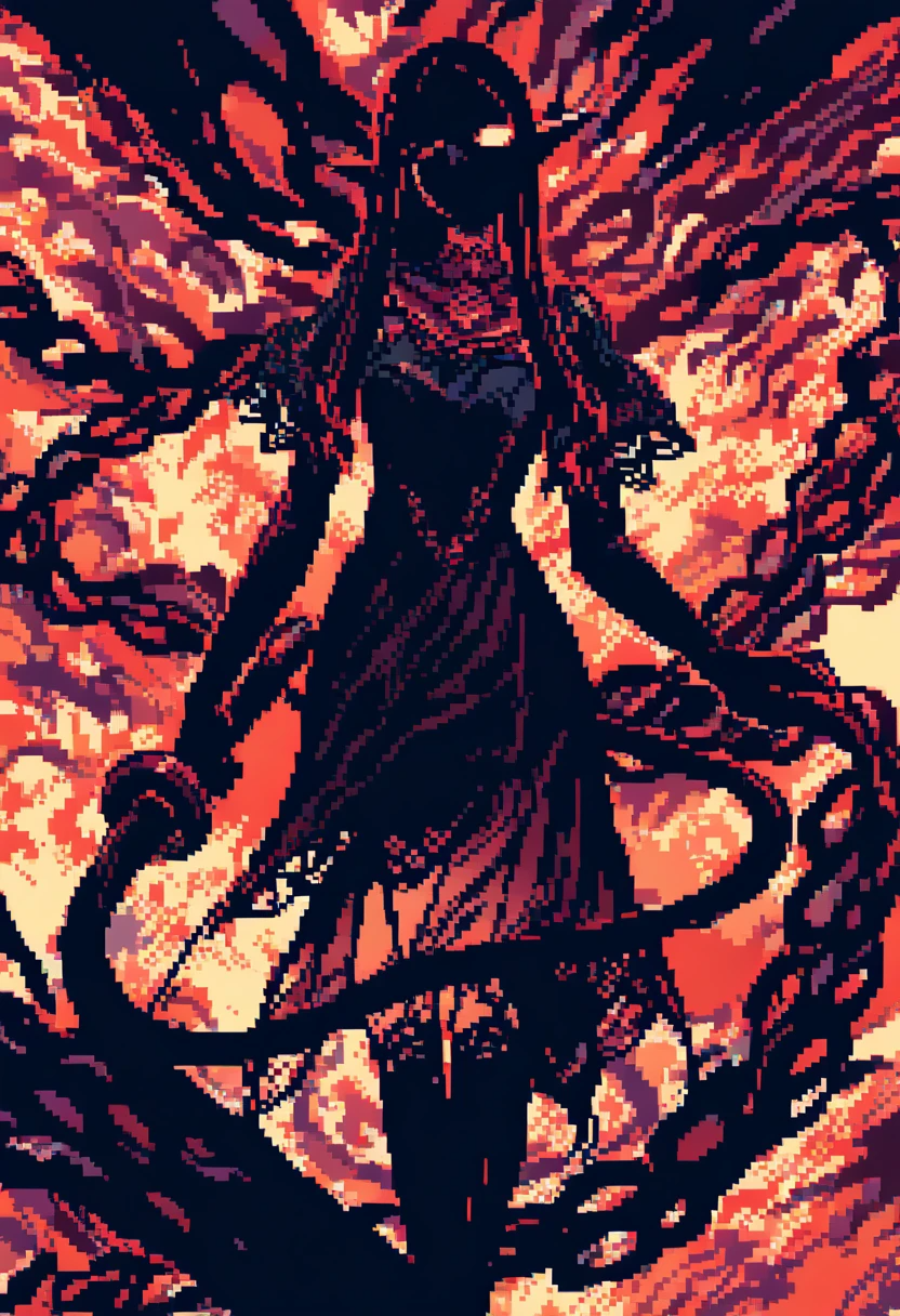 A striking piece of dark fantasy pixel art featuri | TesaranJ on ...