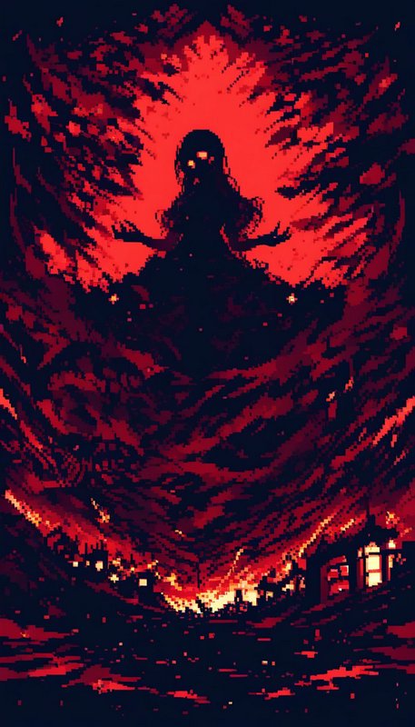 A striking piece of dark fantasy pixel art featuri | TesaranJ on ...