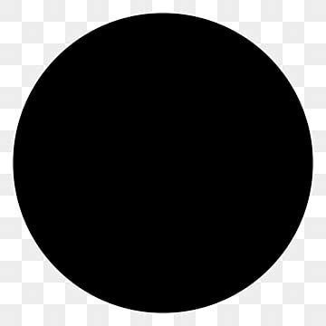 A solid black circle centered on a transparent background.
