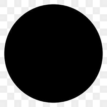Solid black circle on a transparent background
