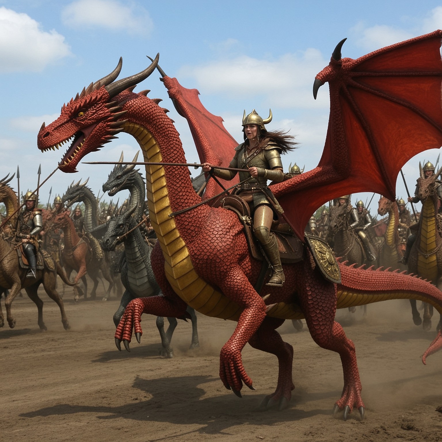 A dragon cavalry charge