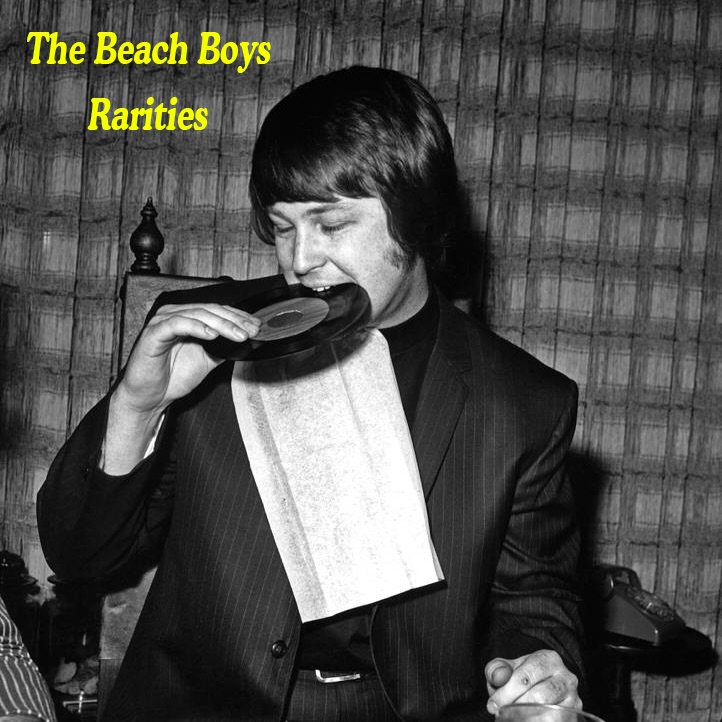 Black-and-white portrait of a man in a suit biting a vinyl record with a towel over his shoulder,...
