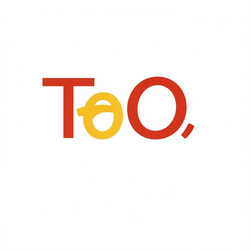 Minimalist stylized TeO. wordmark logo with bold red and yellow typography on a plain white backg...