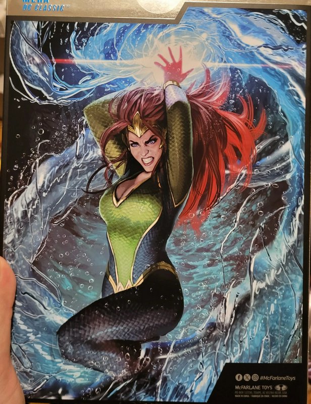 DC superhero Mera summoning swirling hydrokinetic water in a dynamic comic book illustration