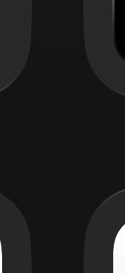 Abstract dark background with symmetrical gray curved shapes framing a black center.