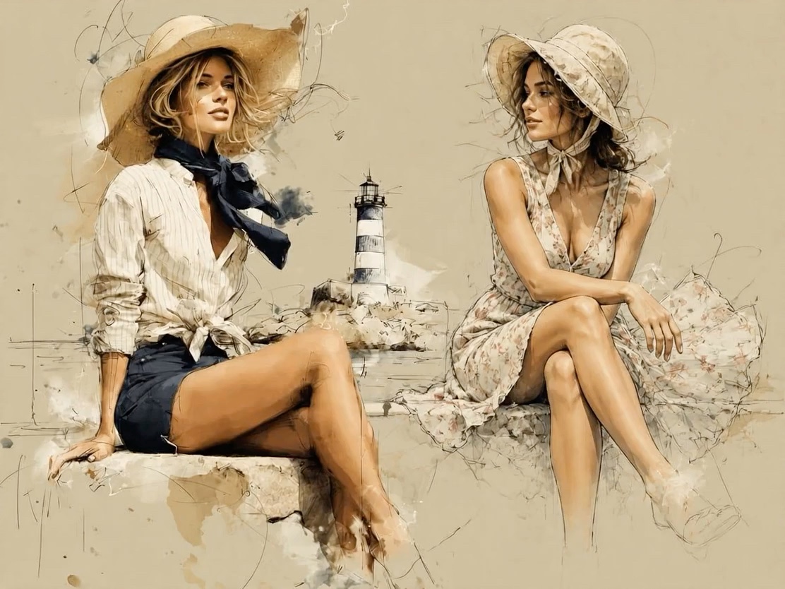 🌞 Ladies at the Beach by @base451121 🌞