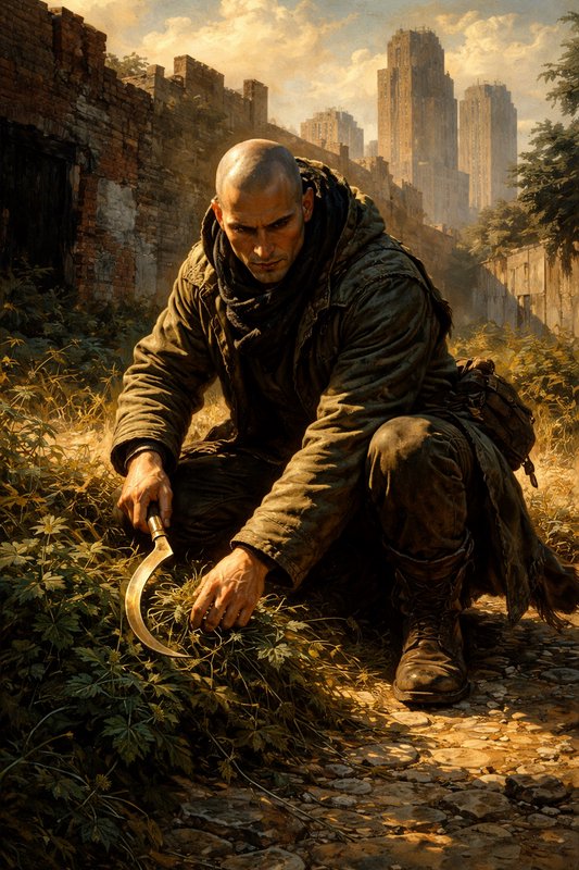 A lone, battle-ready survivor in tattered olive-gr | DavidP on ...