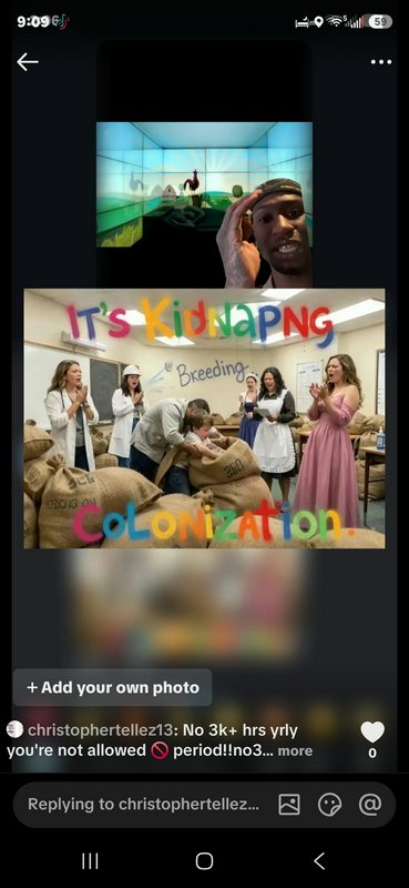 Satirical meme collage with a classroom parody skit, colorful handwritten text, and a confused re...
