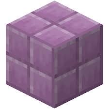Purple voxel cube with grid lines, rendered in a 3D isometric view.