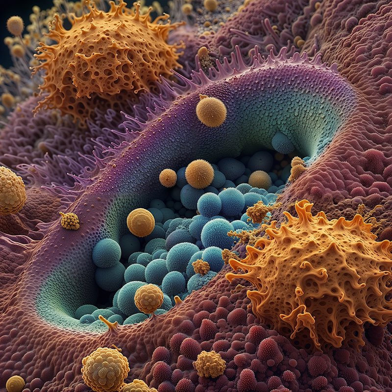 A vivid, colorized scanning electron micrograph sh | antares on ...