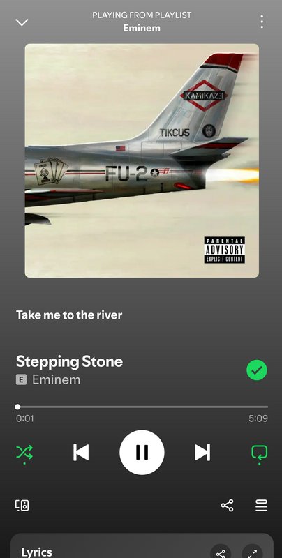 Eminem Kamikaze album cover featuring a fighter jet tail with FU-2 markings