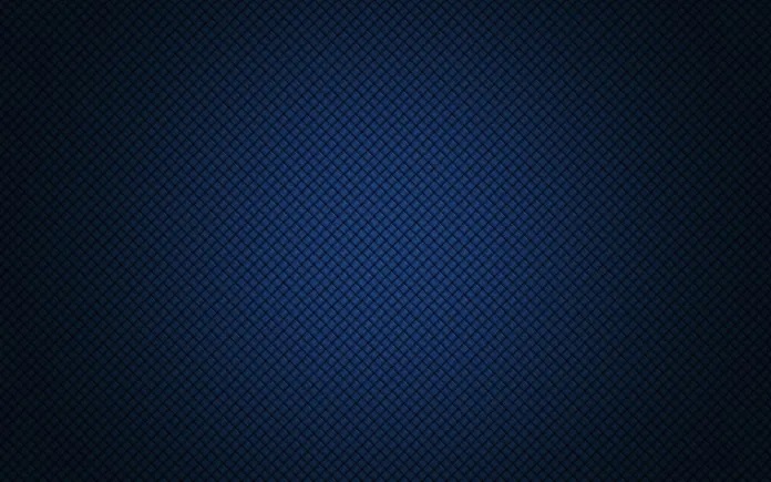 Dark navy blue fine diamond grid textured background with subtle edge vignetting fading to near black.