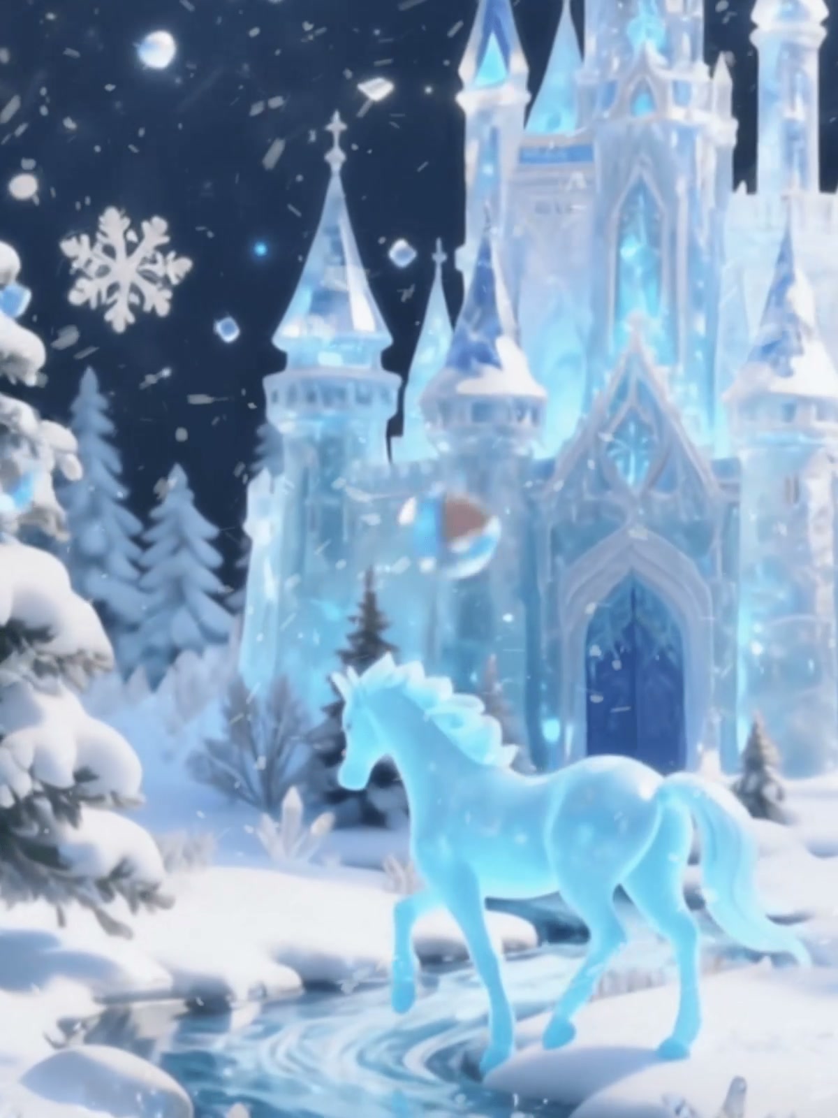 Crystal Horse AI video effect — example frame