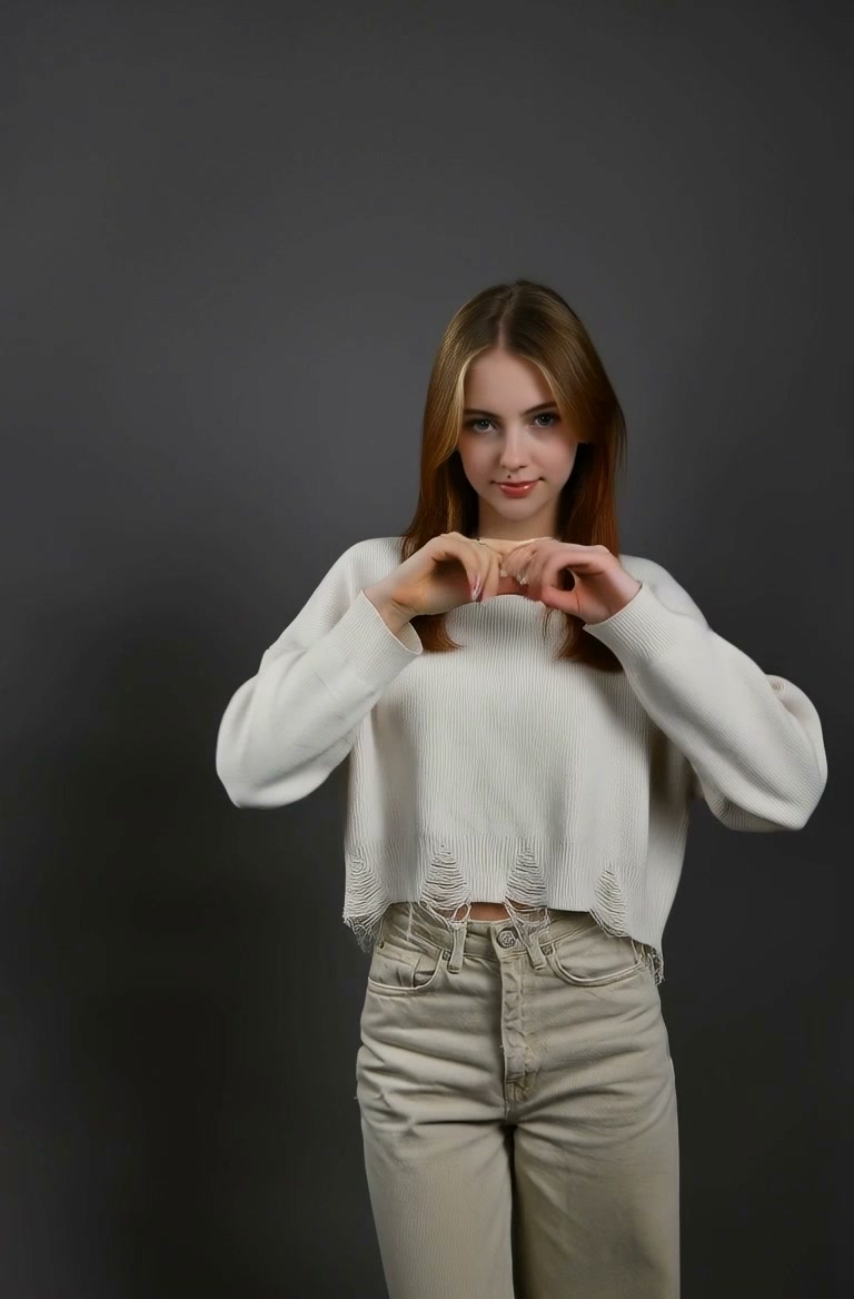 Heart Gesture Dance AI video effect — example frame