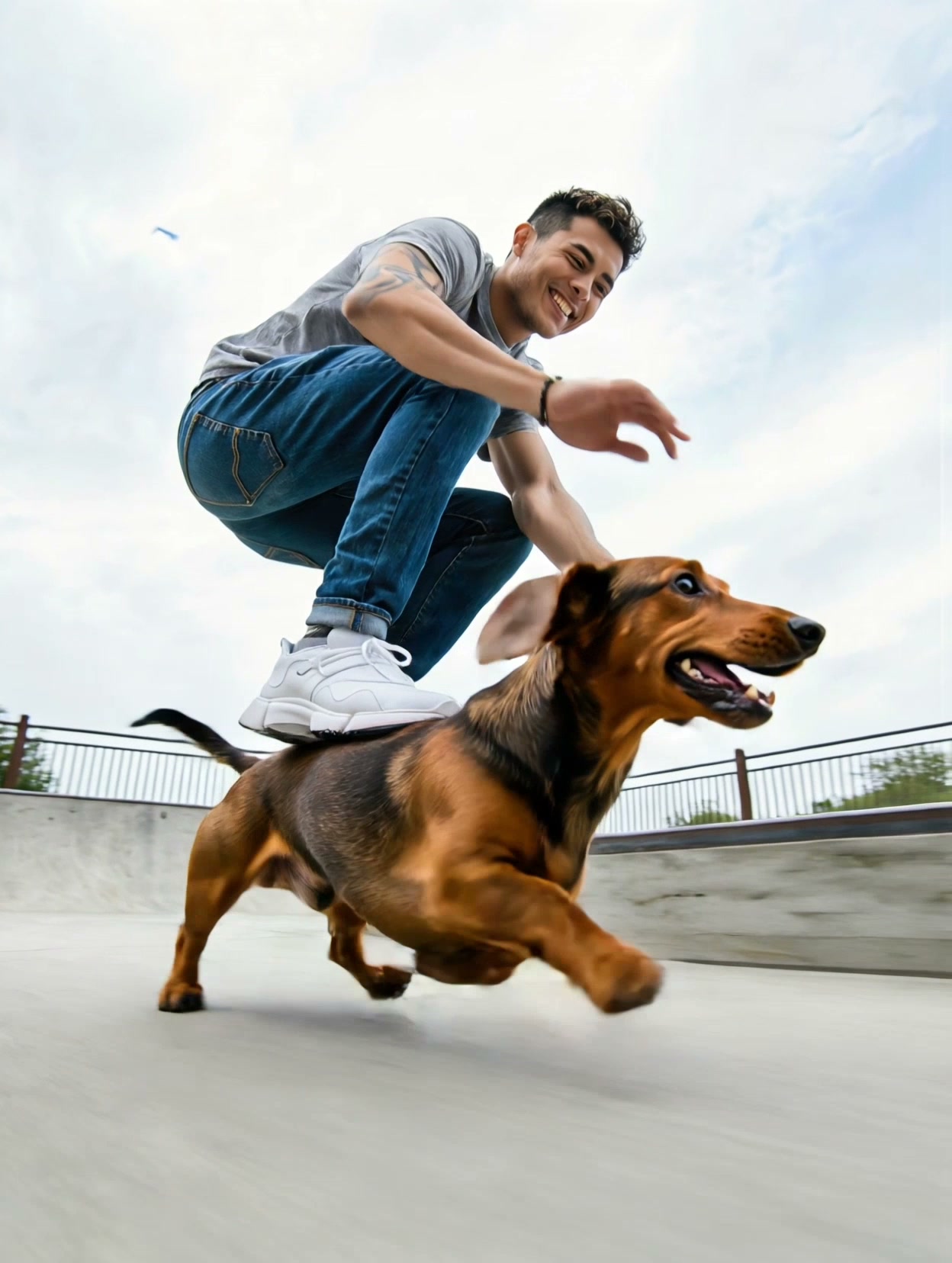 Pet Skateboard AI video effect — example frame