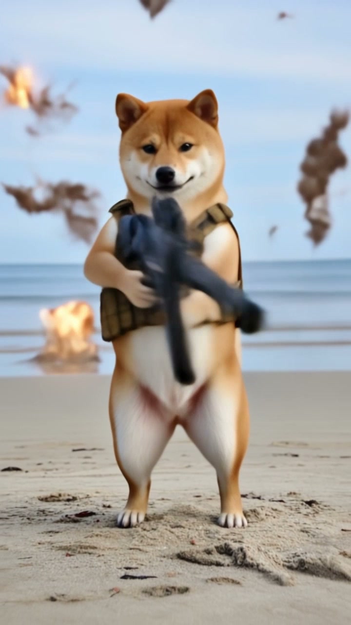 Pet Warrior AI video effect — example frame