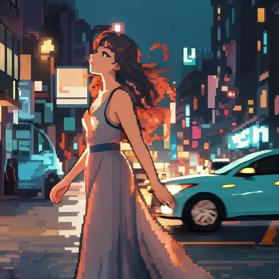 Pixel Pixel AI video effect — example frame