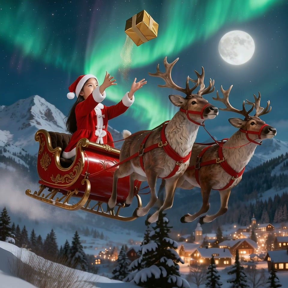 Santa Express AI video effect — example frame