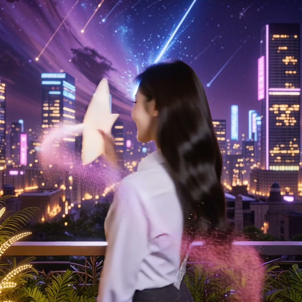 Shooting Star AI video effect — example frame