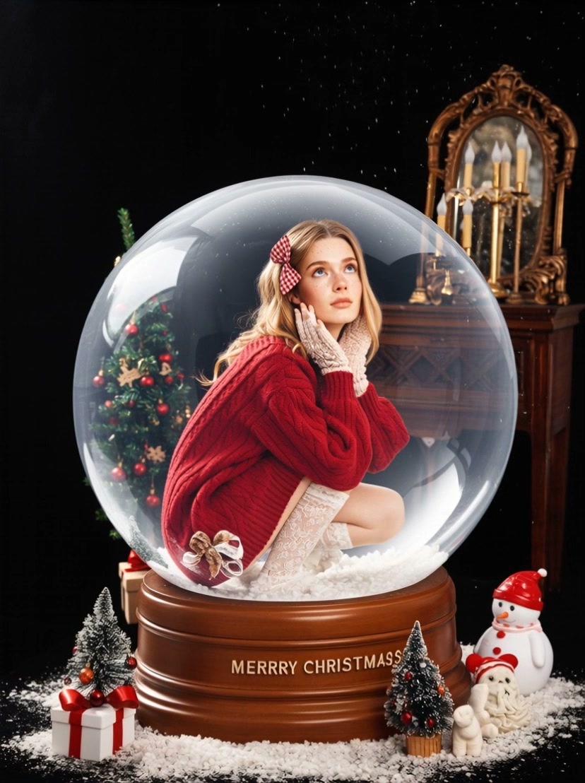 Snowglobe AI video effect — example frame