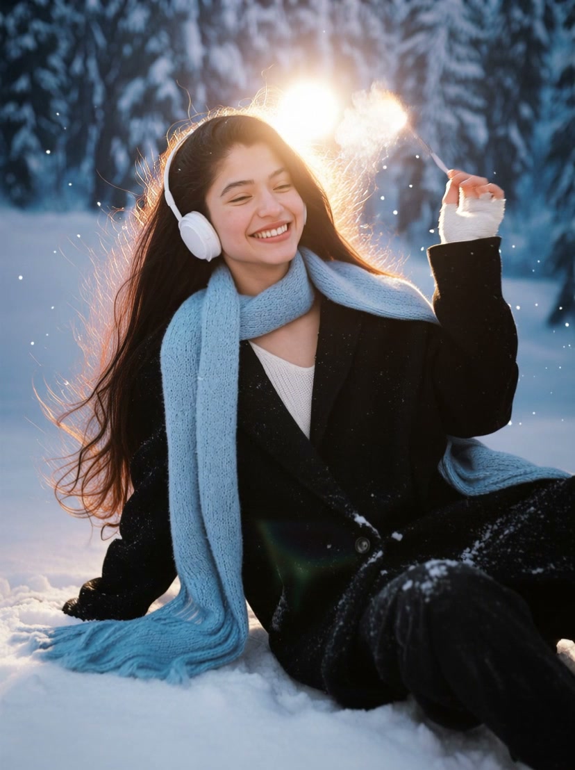 Spark In The Snow AI video effect — example frame