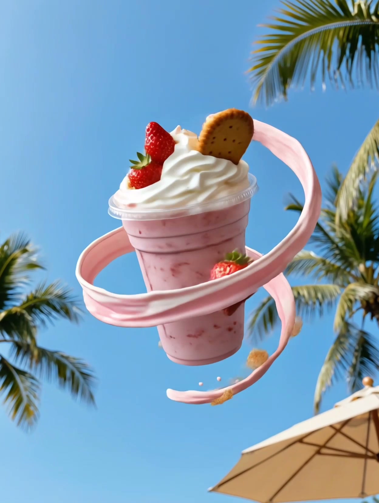 Whirling Beverage AI video effect — example frame