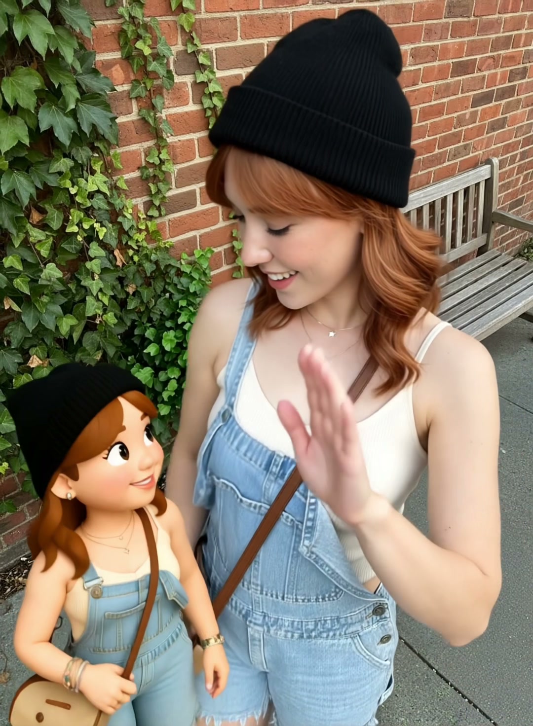 Hi-Five Emoji Twin AI video effect — example frame