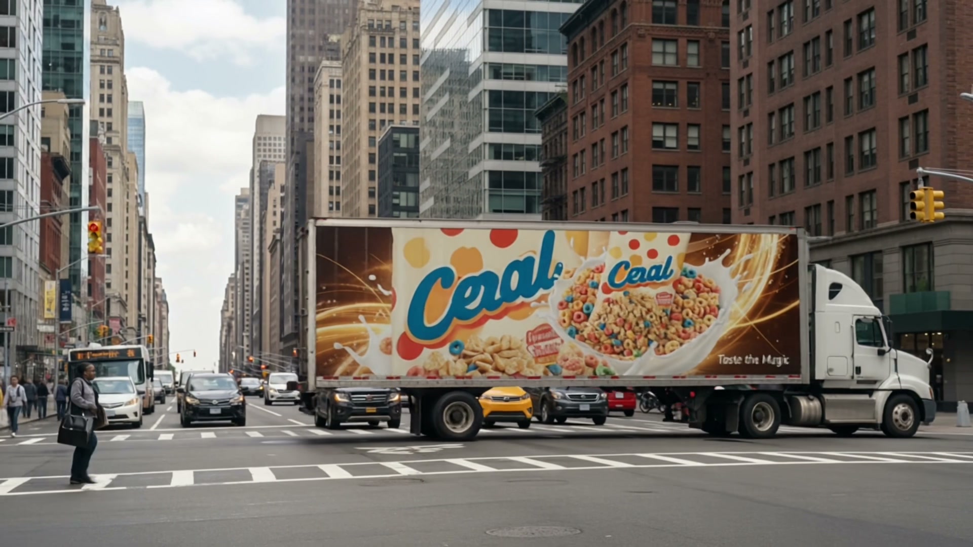 Truck AD AI video effect — example frame
