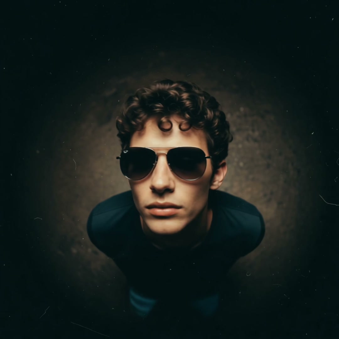 Fisheye sunglasses AI video effect — example frame