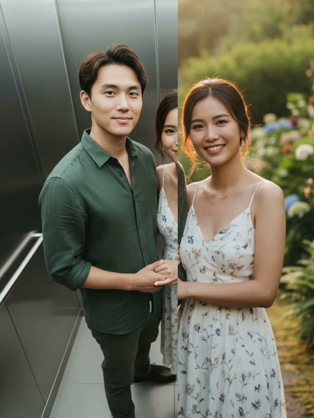 Elevator photoshoot AI video effect — example frame