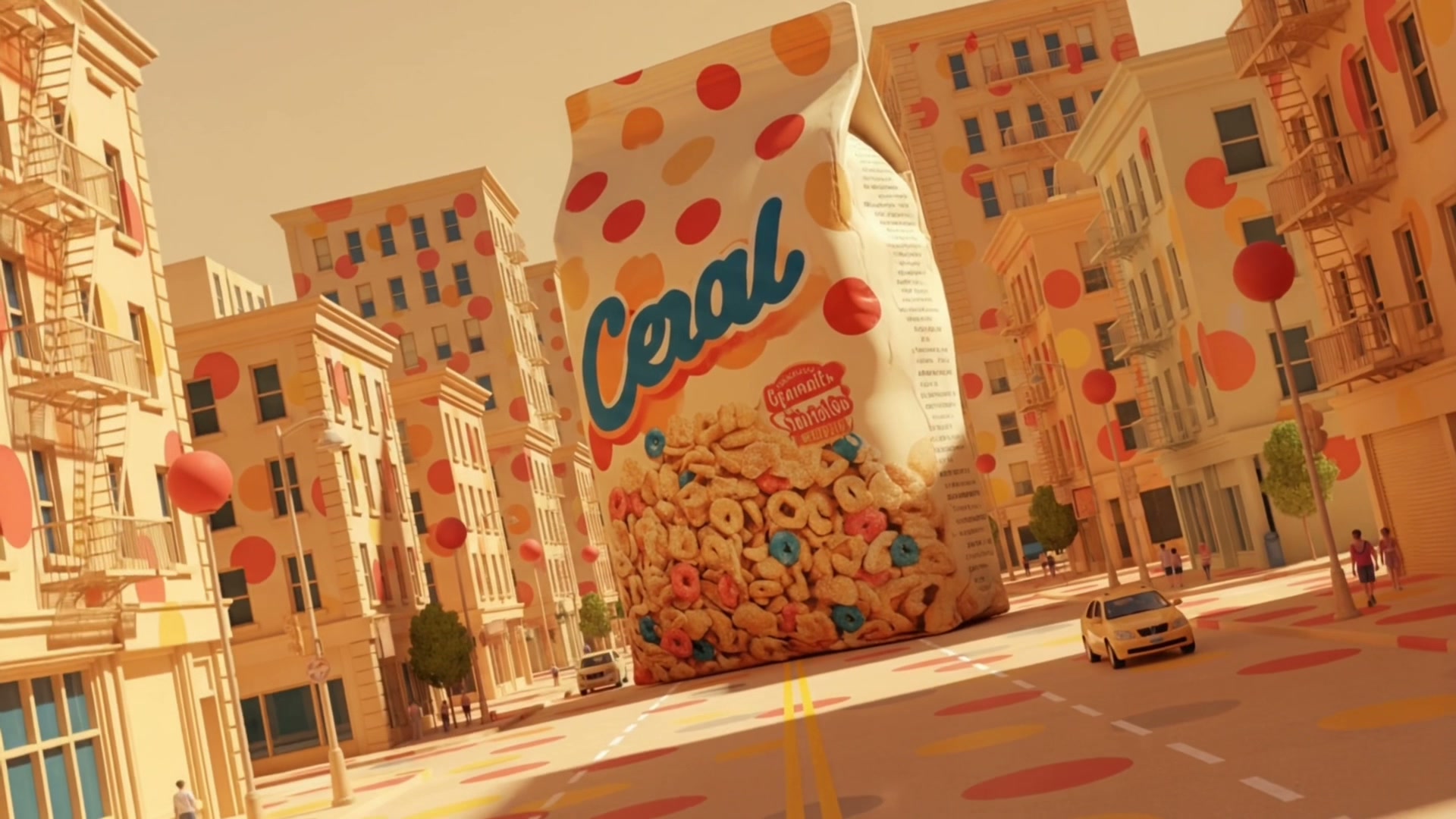 Giant Product AI video effect — example frame
