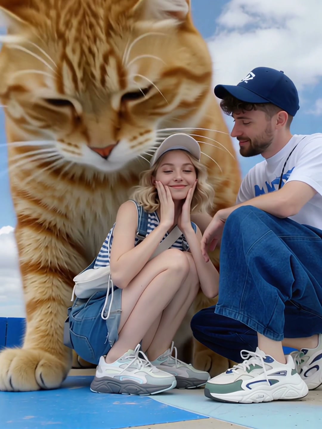 My Super Giant Cat AI video effect — example frame