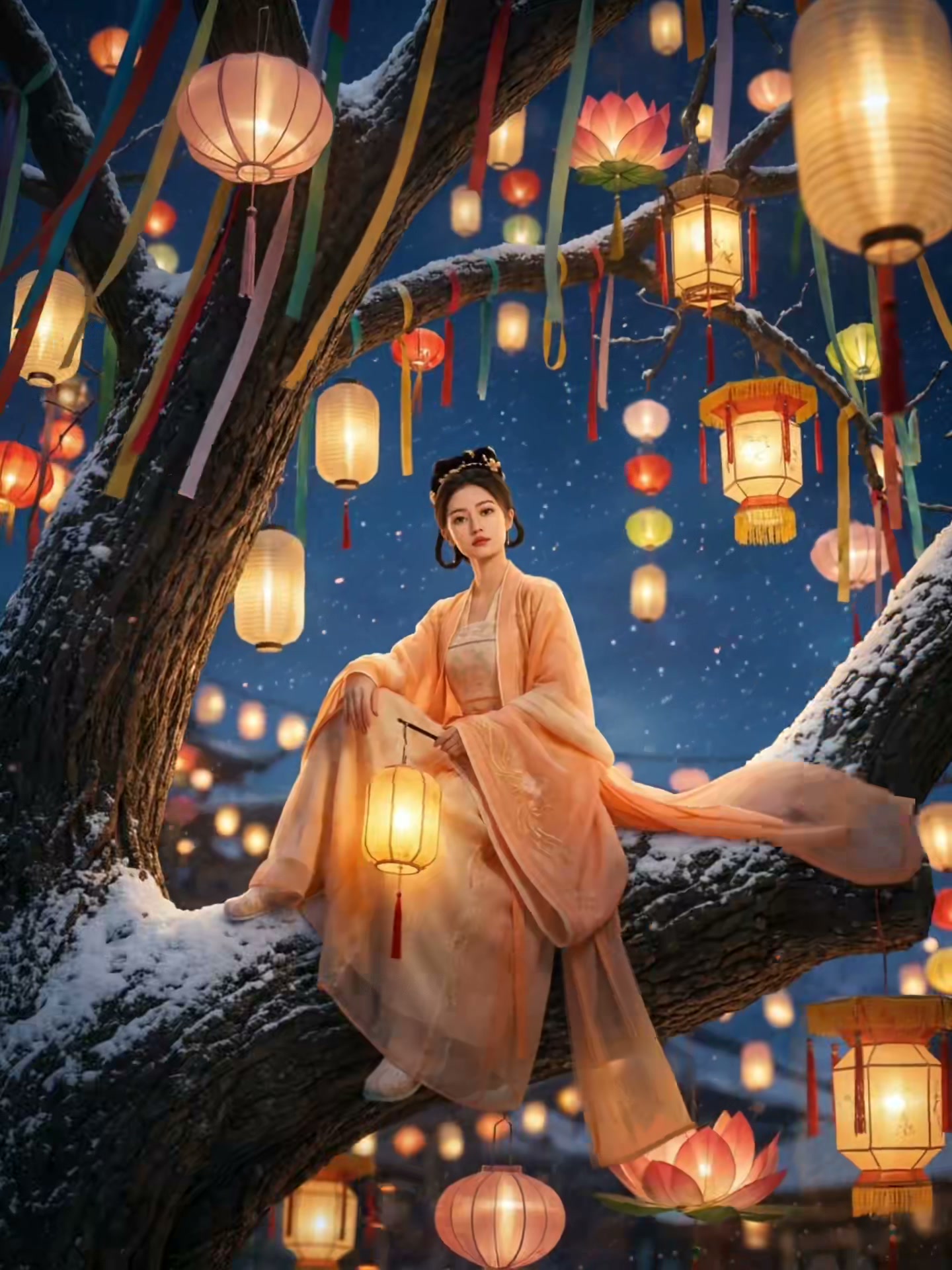 Above the Lantern Sea AI video effect — example frame