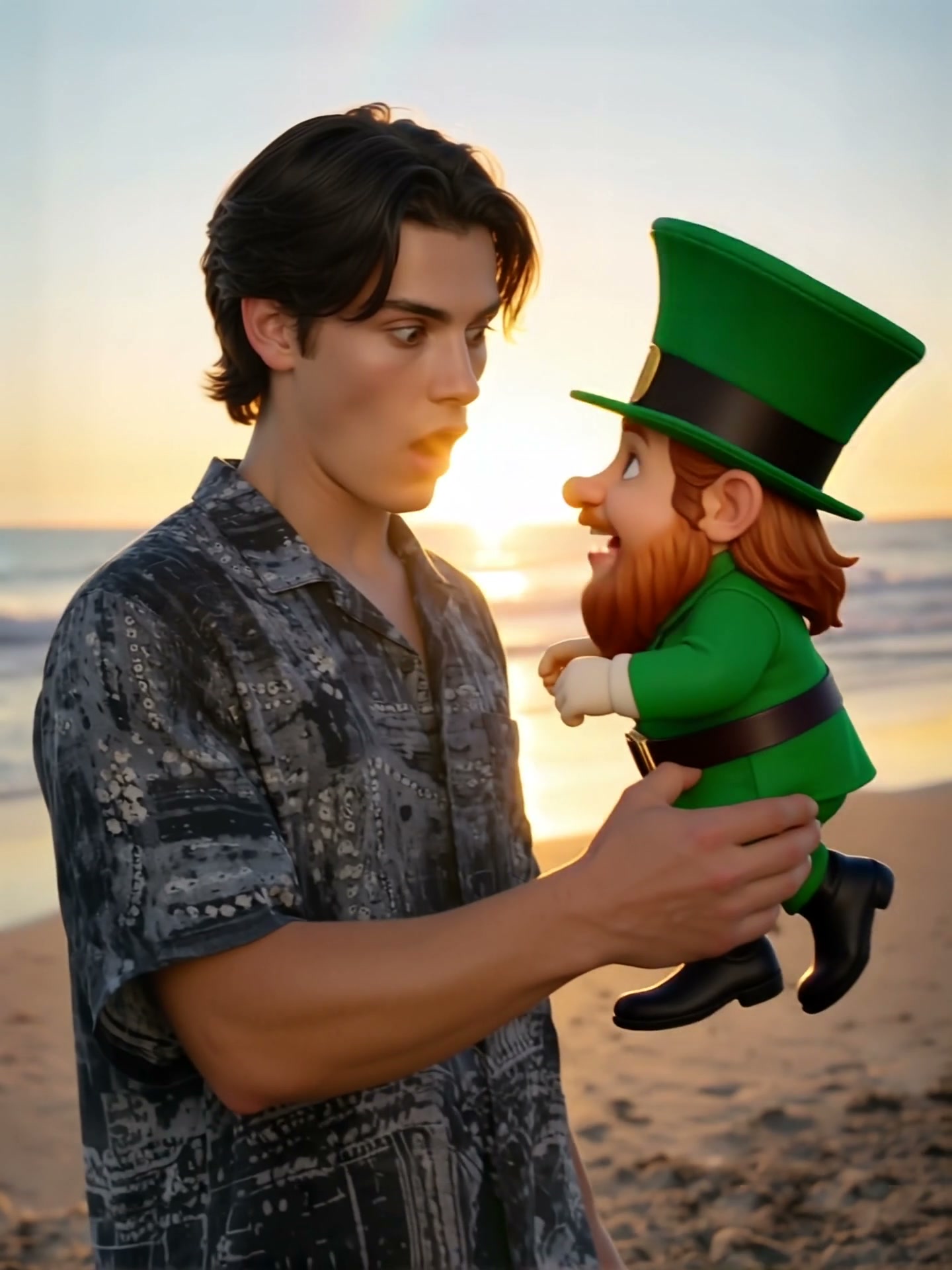 Catching the Leprechaun AI video effect — example frame