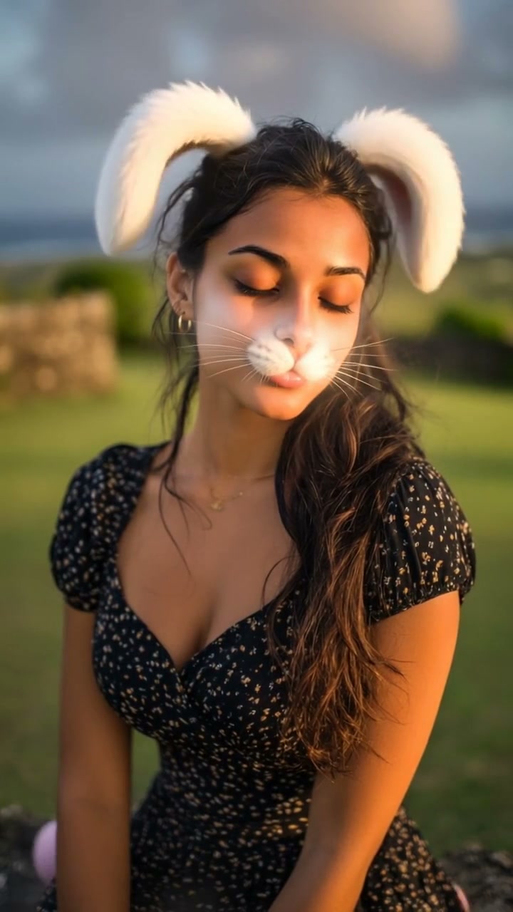 Spring Bunny AI video effect — example frame