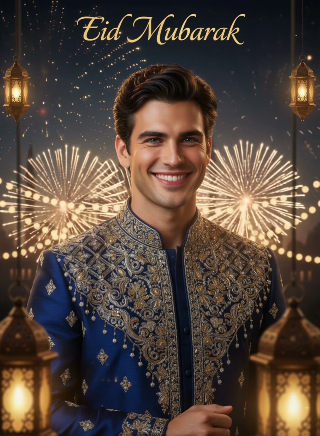 Moonlit Eid AI video effect — example frame