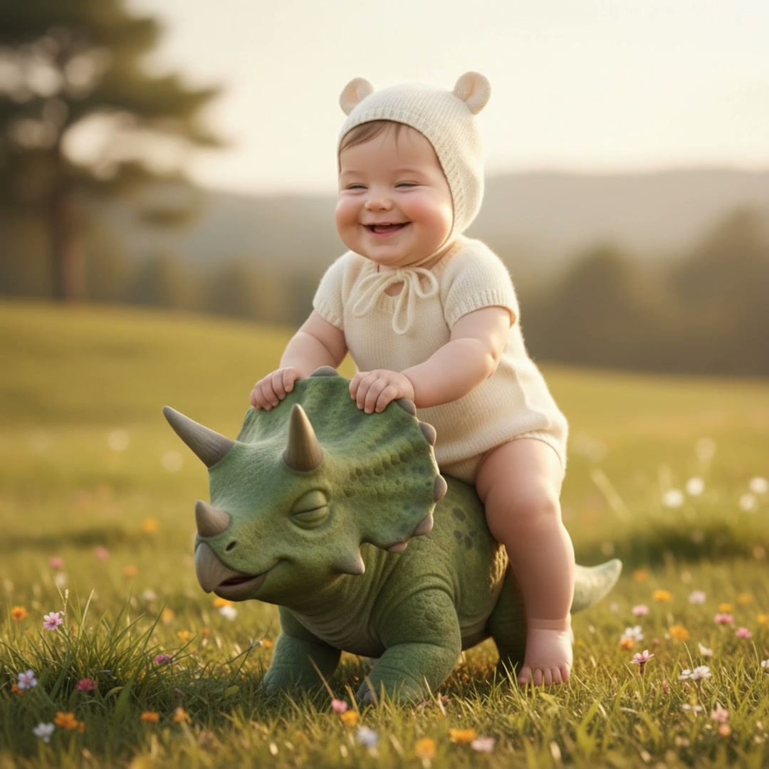 Little Dino Ride AI video effect — example frame
