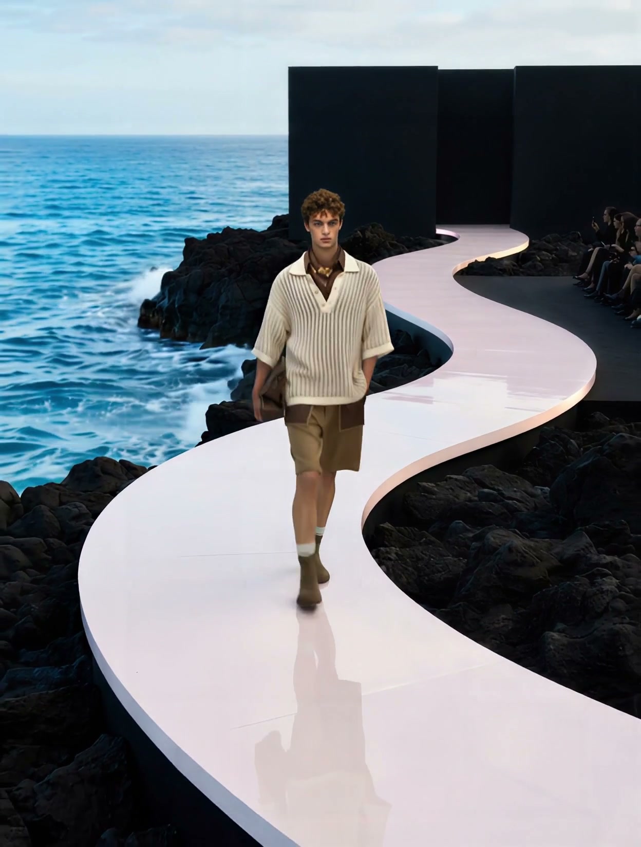 Seaside Runway AI video effect — example frame